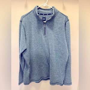 Gap Men’s L Long Sleeve Half Zip Pullover Mock Neck Warm and Stylish Sweater